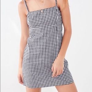 Urban Outfitters Navy and White Gingham Dress